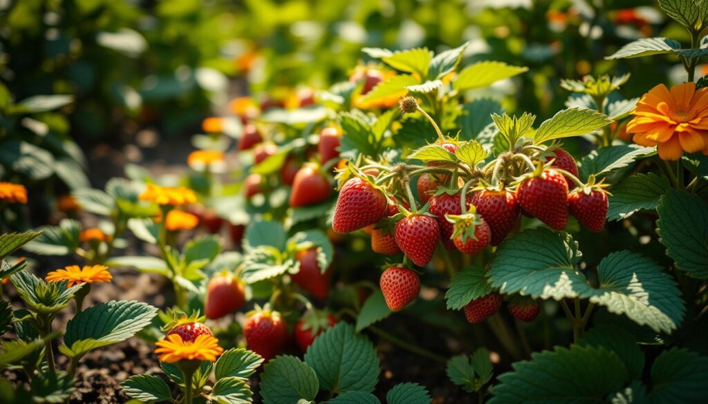 Begleitkultur Erdbeeren