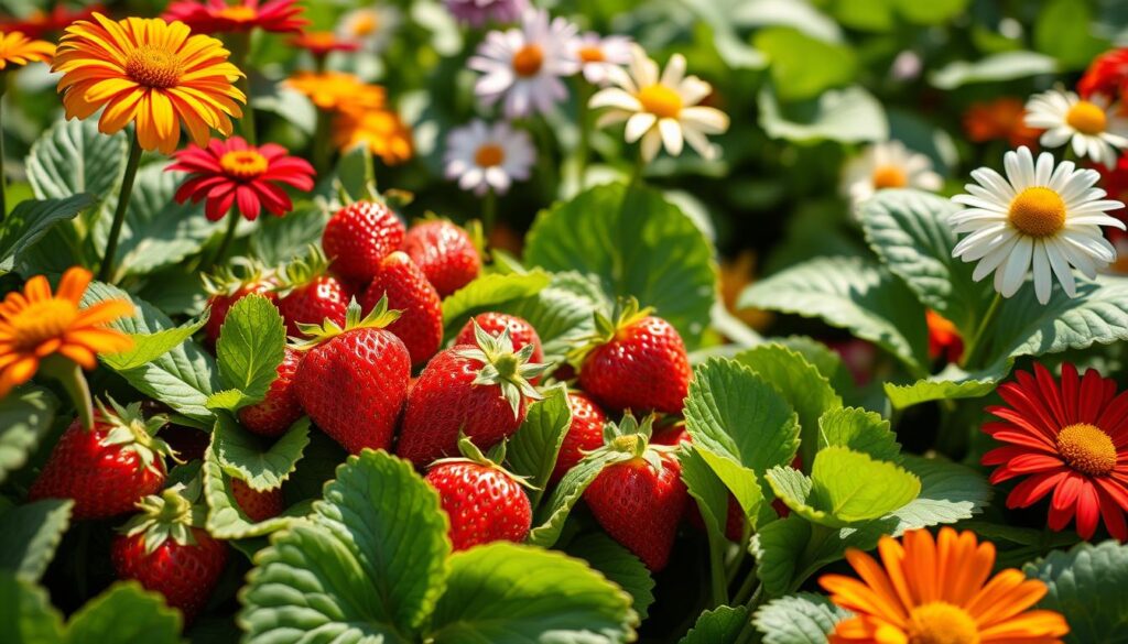 Erdbeeren: Gute Nachbarn