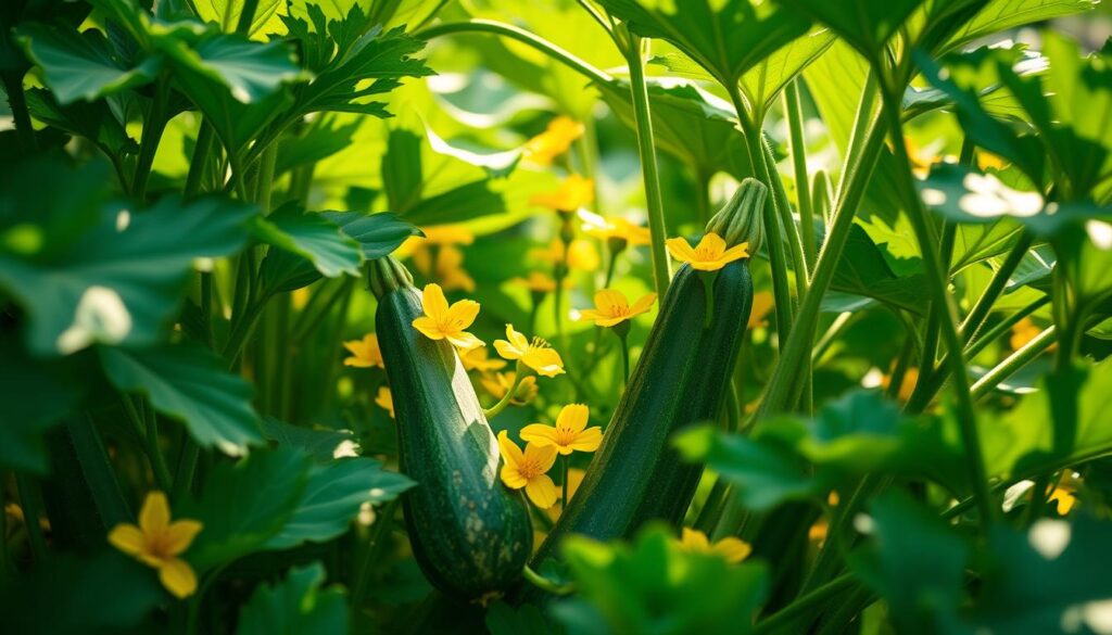 Zucchini gute Nachbarn