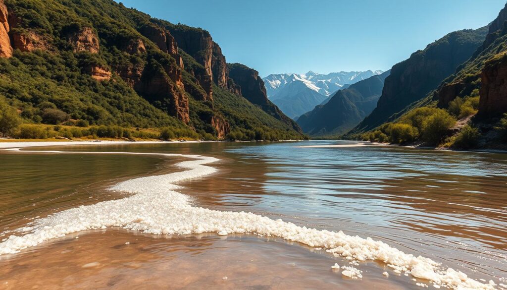 Salztransport durch Flüsse